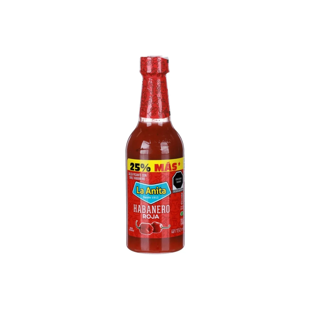 Salsa Habanera La Anita Roja 150 Ml 25% Mas (24)