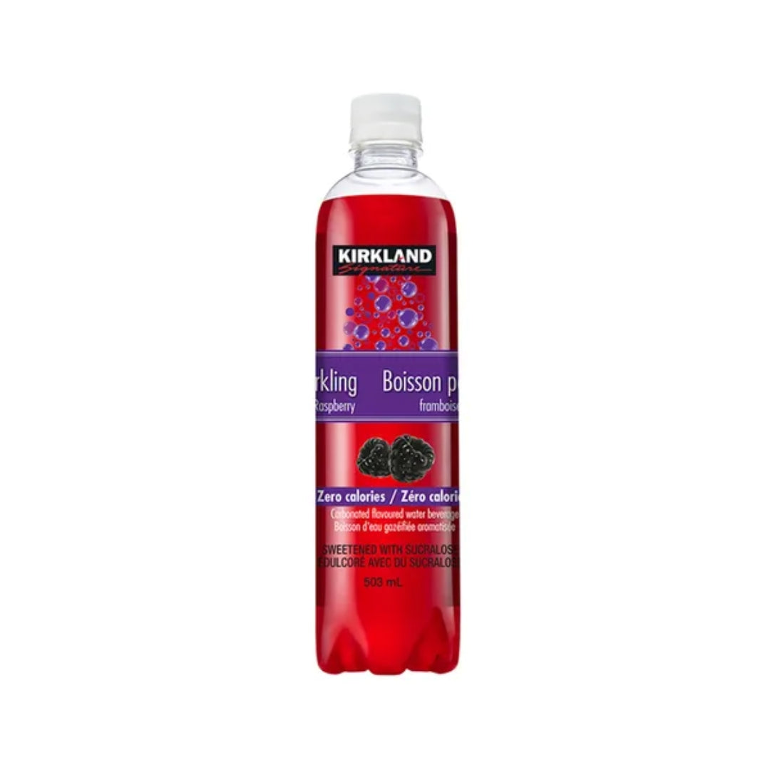 Agua Sabor Kirkland Sparkling Frambuesa Negra 503 Ml (24)