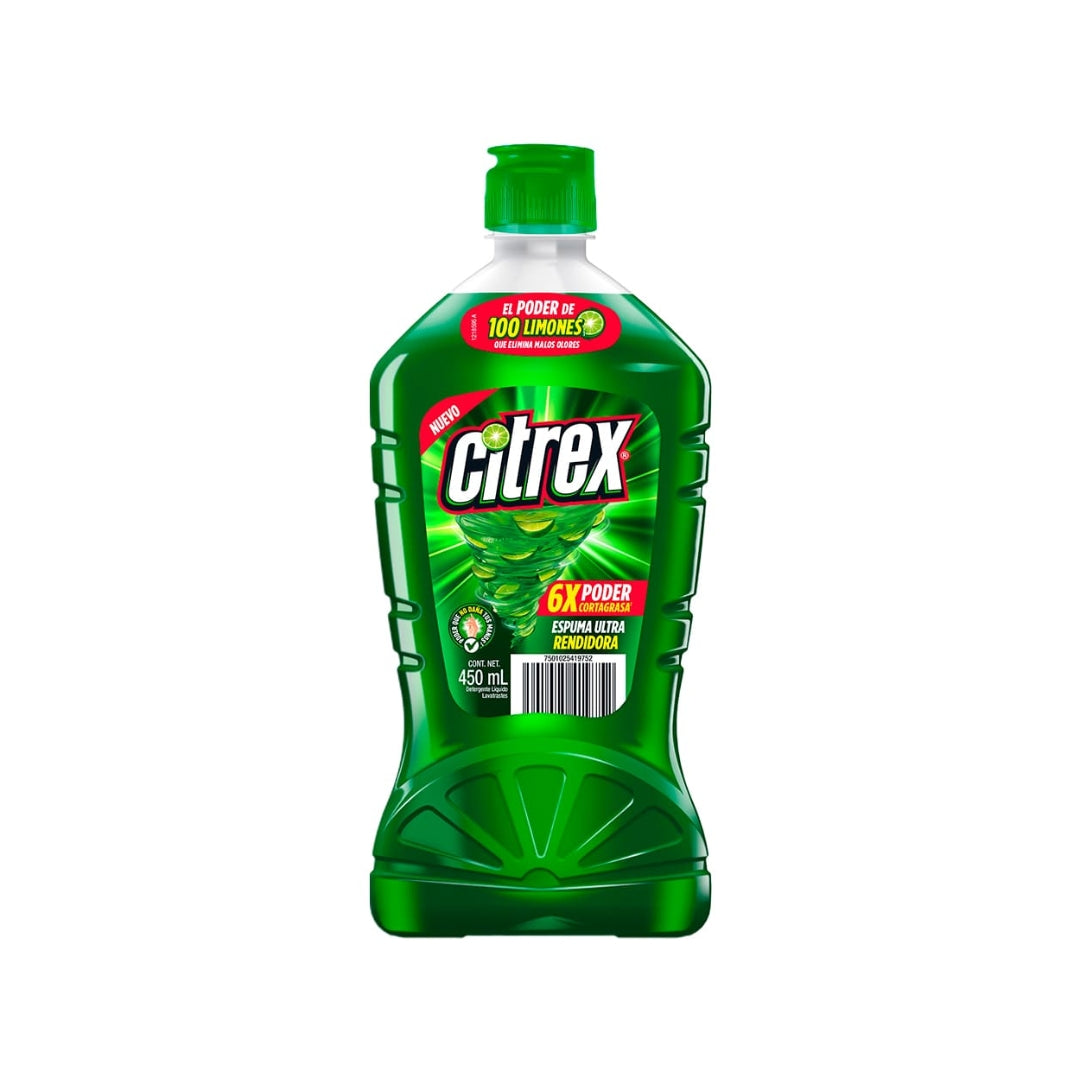 Detergente Trastes Liquido Citrex Limon 450 Ml (12)