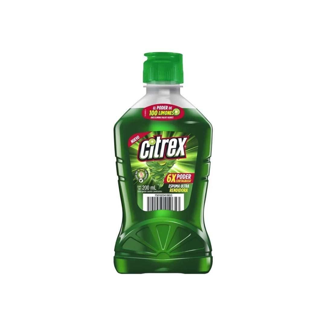 Detergente Trastes Liquido Citrex Limon 200 Ml (12)