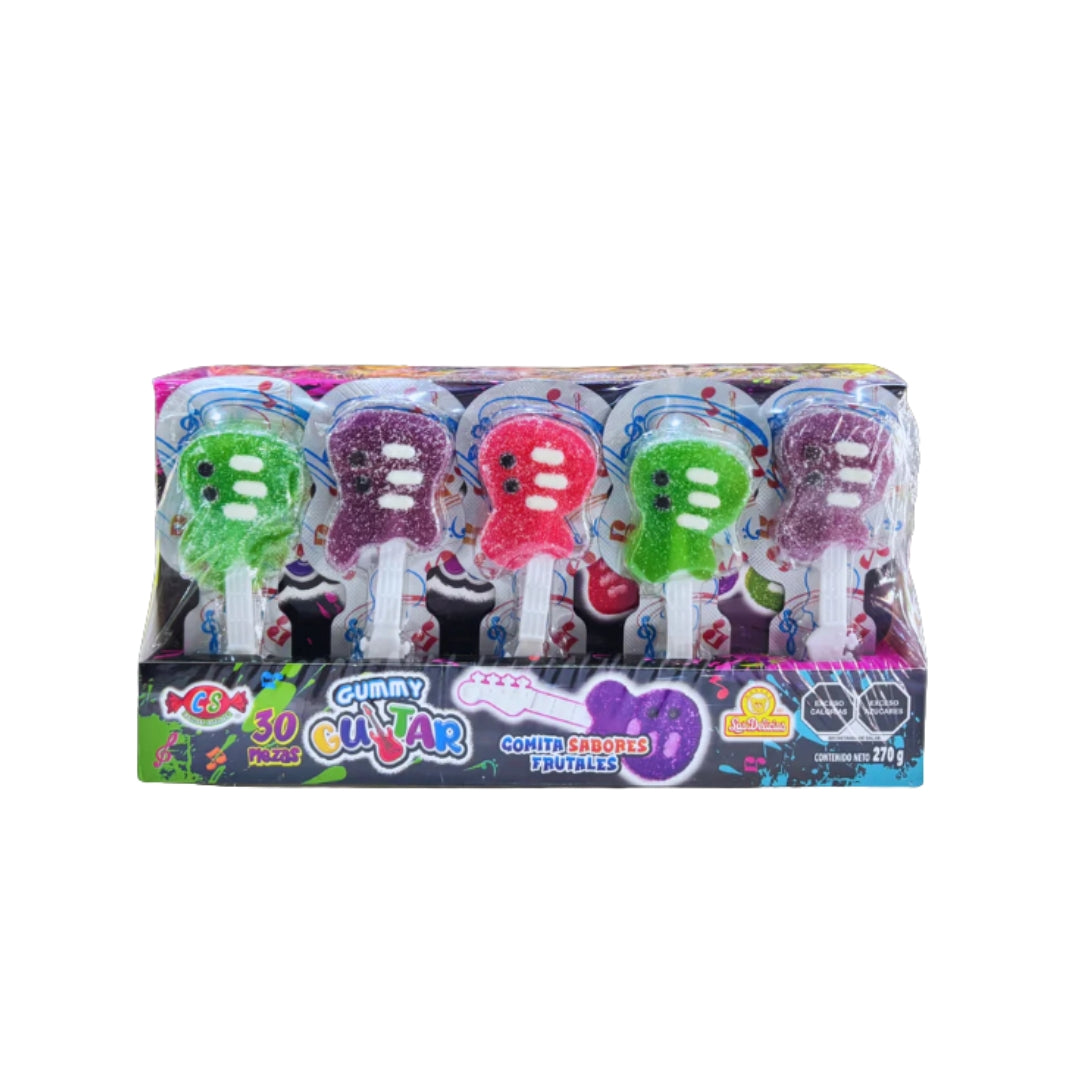 Dulce Pieza Paleta Las Delicias Gummy Guitar 9.53 Gr (30)