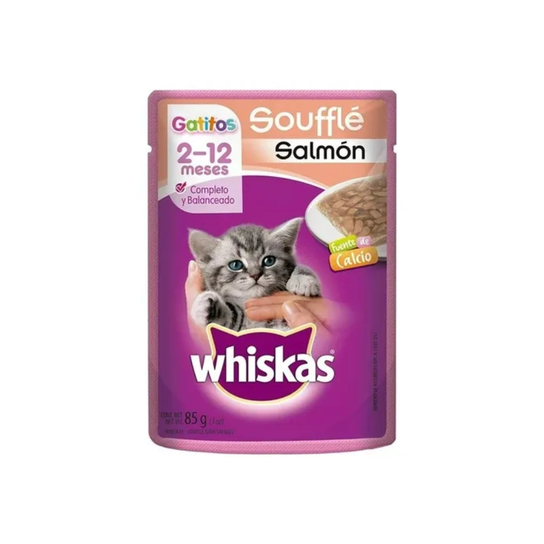Alimento Gato Sobre Whiskas Salmon 85 Gr Pz (12)