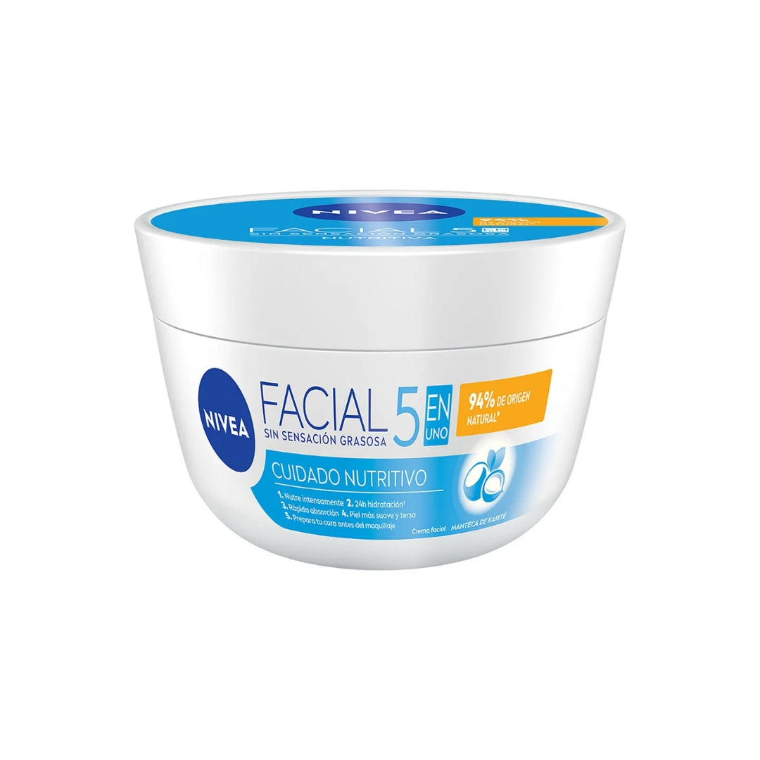Crema De Tocador Nivea 5 En 1 Cuidado Nutritivo 200 Ml (12)