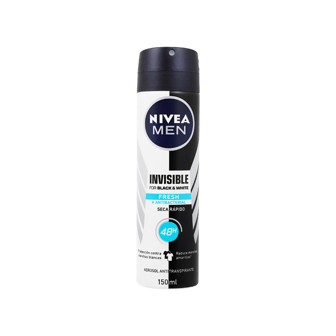 Desodorantes Nivea Aerosol Men Black & White Invisible 150 Ml (12)