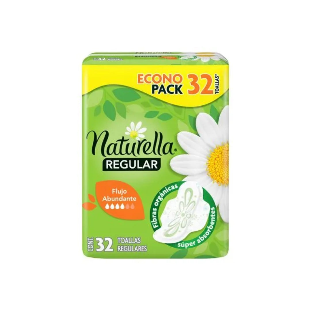 Toalla Femenina Naturella Con Alas 32 Pz (6)