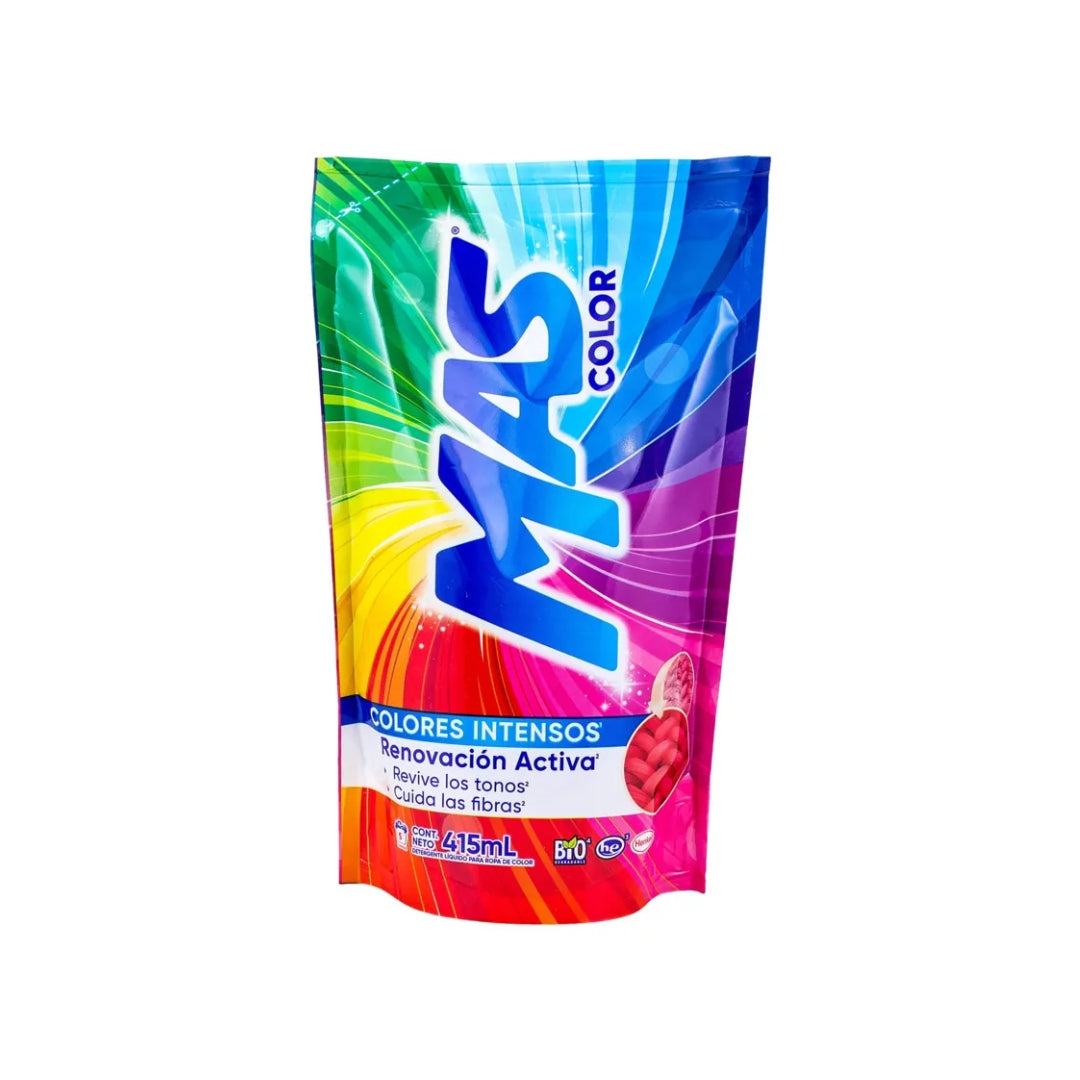 Detergente Ropa Liquido Mas Color Cuida Y Renueva 415 Ml (16)