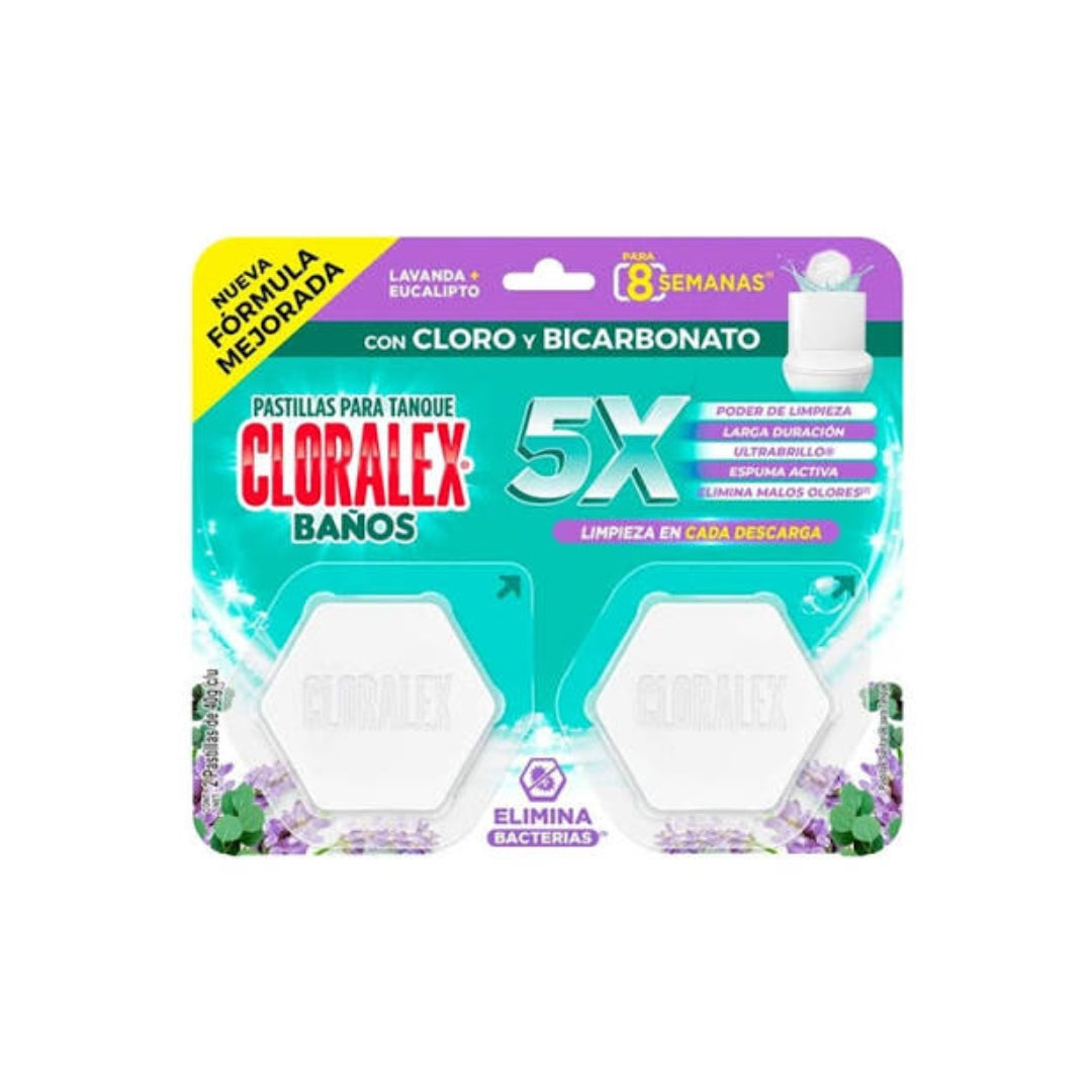 Pastilla Para Baño Cloralex Lavanda 5X 40 Gr Pz