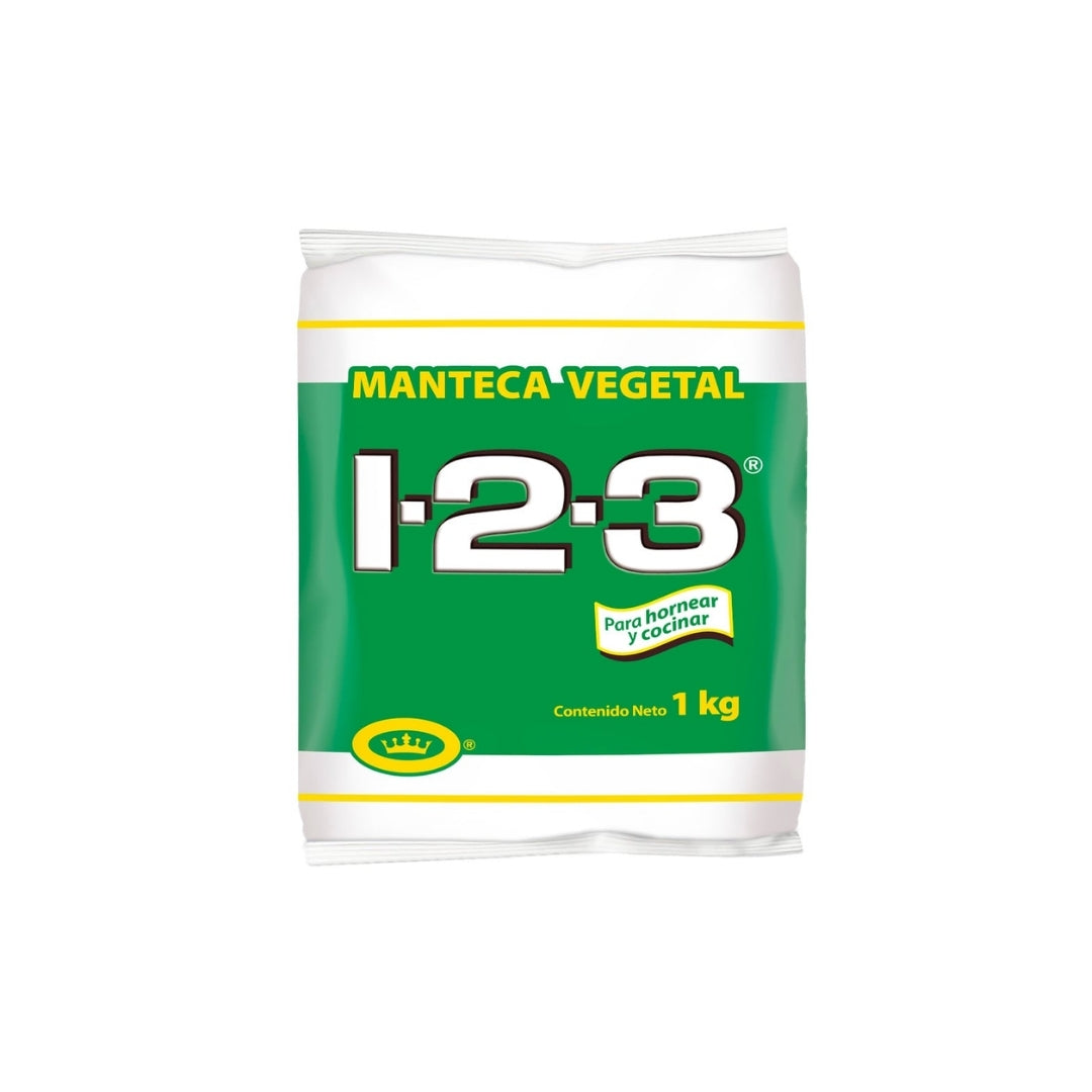 Manteca Vegetal 1-2-3 Vegetal Verde 1 Kg (12)