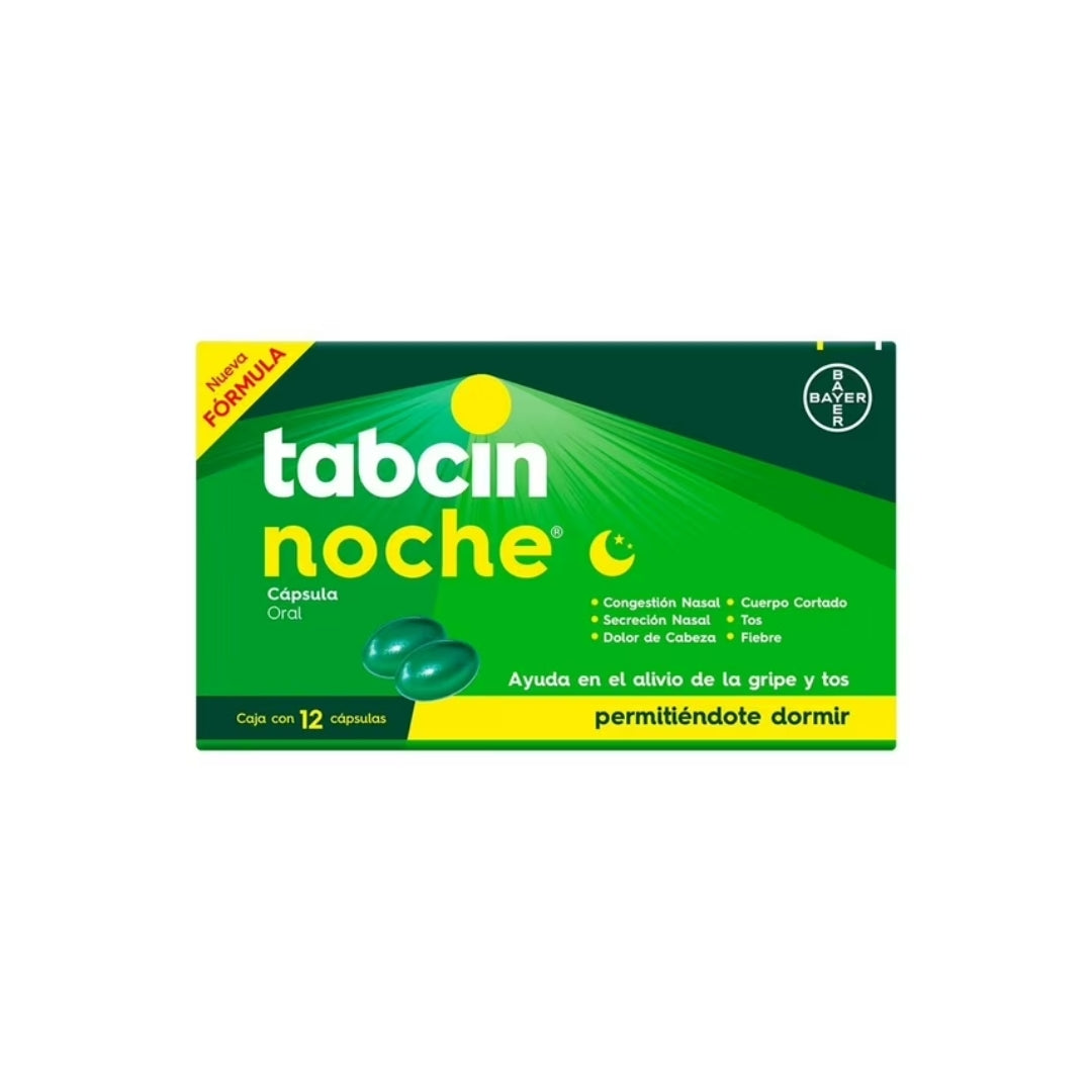 Medicamento Tabcin noche 12 Tabletas Pz (1)