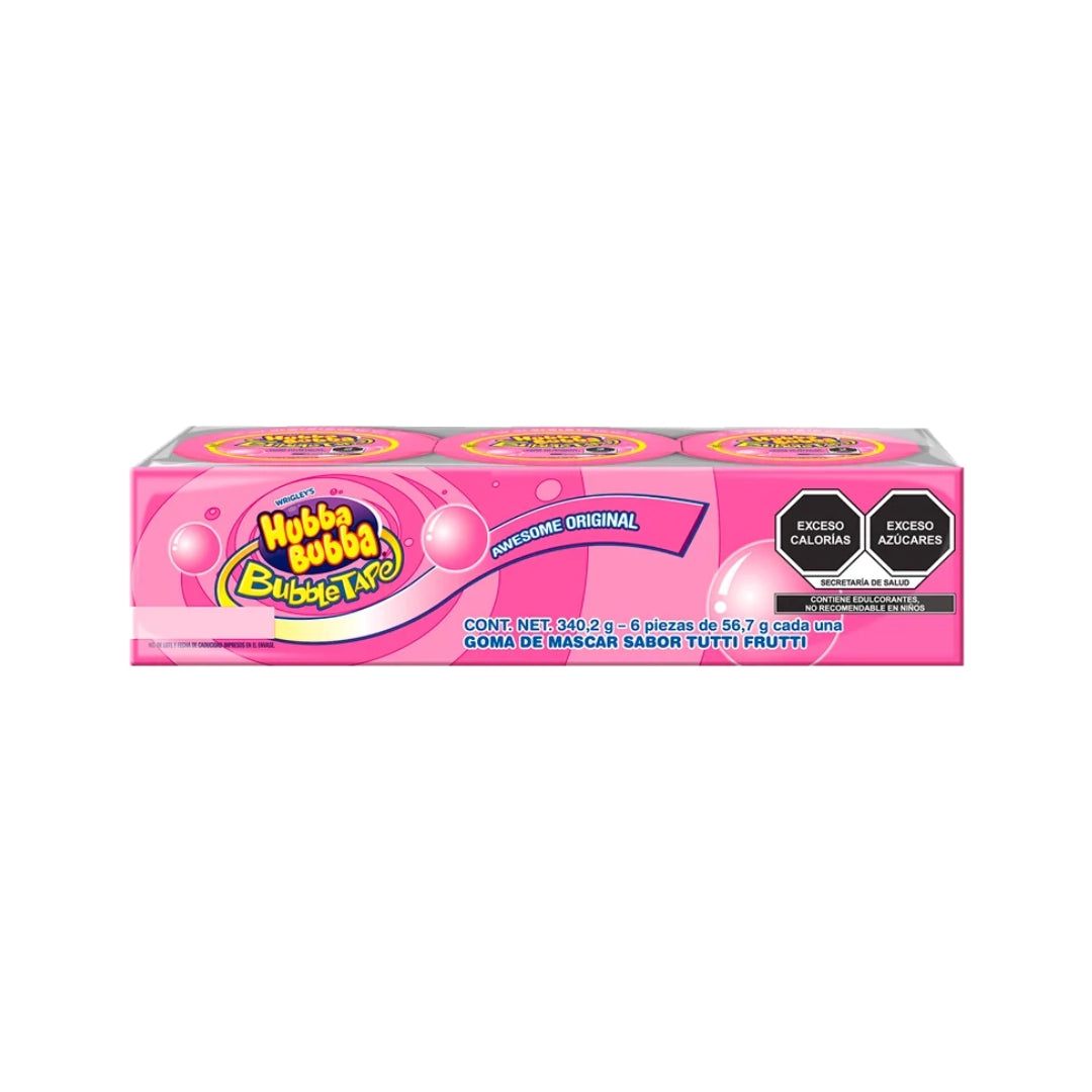 Dulces Hubba Bubba Bubble Tape Tutti Frutti 340.2 Gr 6 Pz (1)