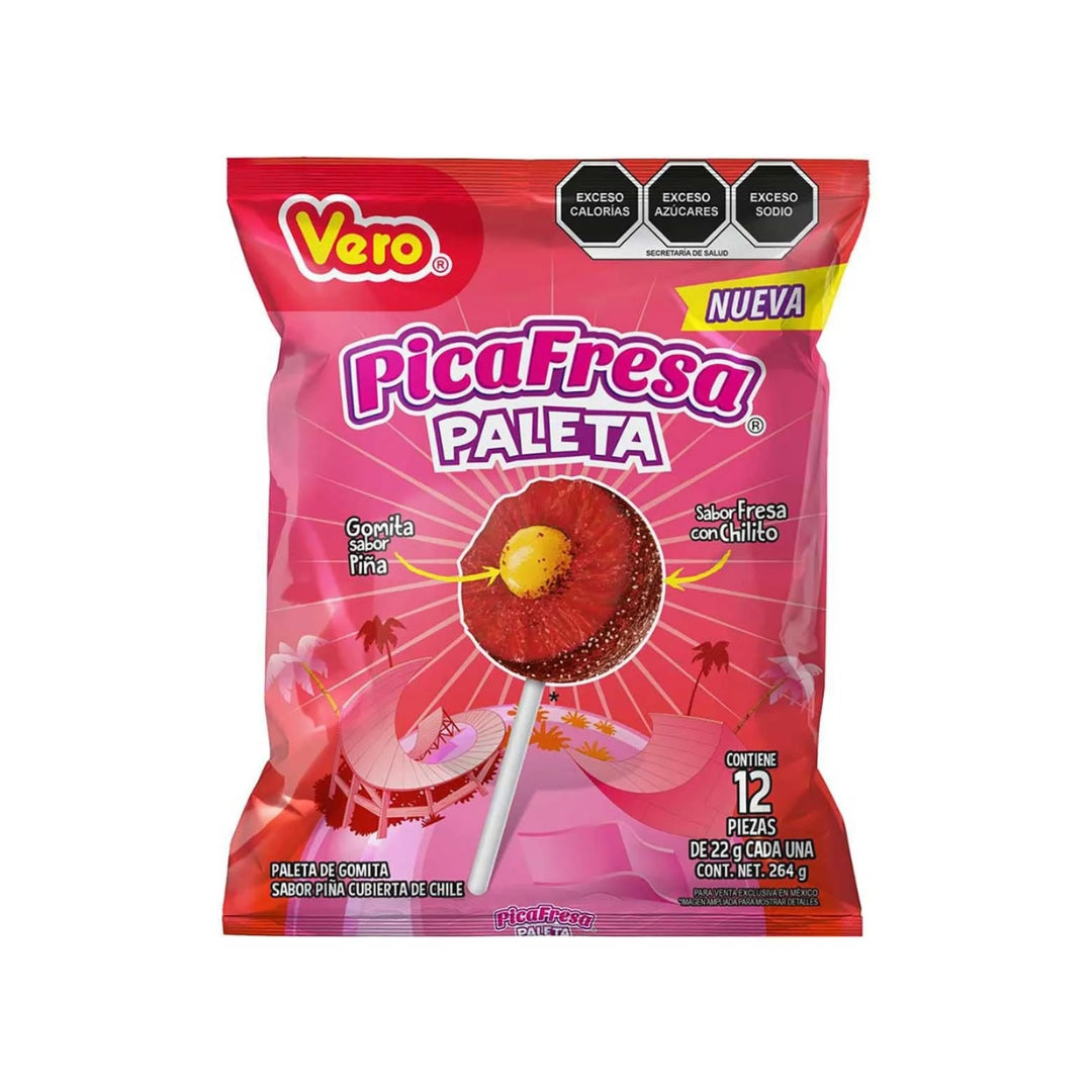 Dulces Vero Paleta Pica Fresa 264 Gr (6)