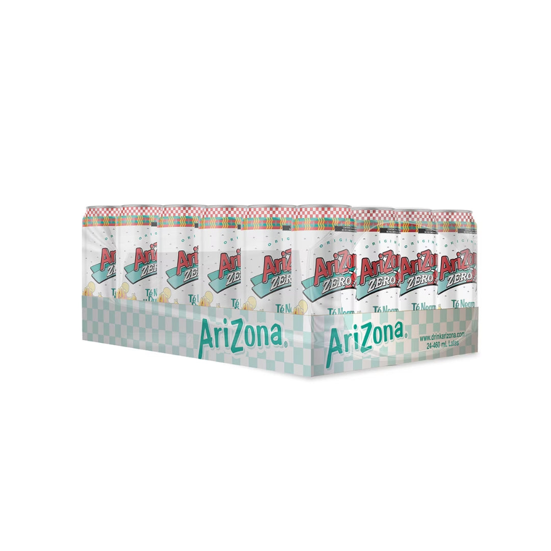 Te Liquido Arizona Zero Te Negro Y Durazno Lata 460 Ml (24)