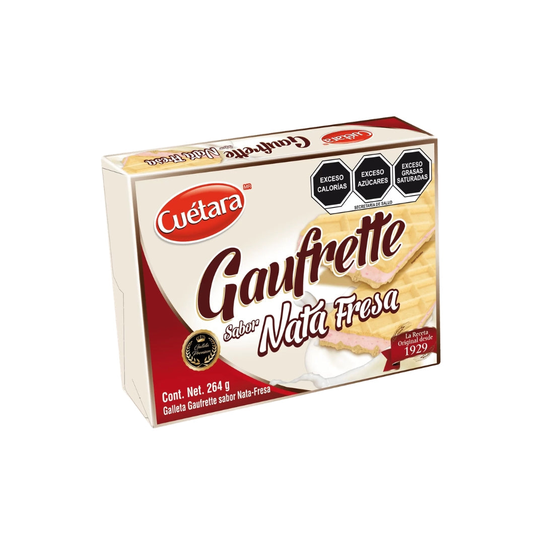 Galletas Cuetara Gaufrette Nata-Fresa 264 Gr (12)