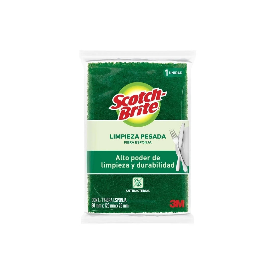 Fibra Scotch Brite Esponja Limpieza Pesada Pz (72)