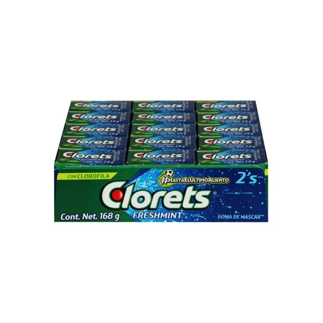 Dulces Clorets Fresh Mint 168 Gr 60 Pz (1)