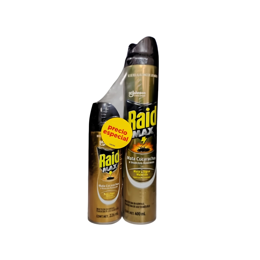Insecticida Raid Max 400 Ml + Raid Max 226 Ml (12)