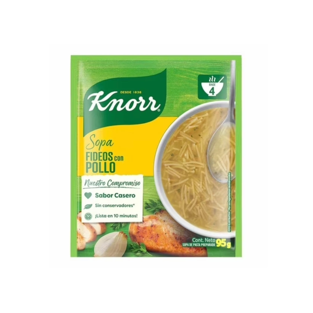 Sopa Instantanea Knorr Fideos Con Pollo 95 Gr (12)