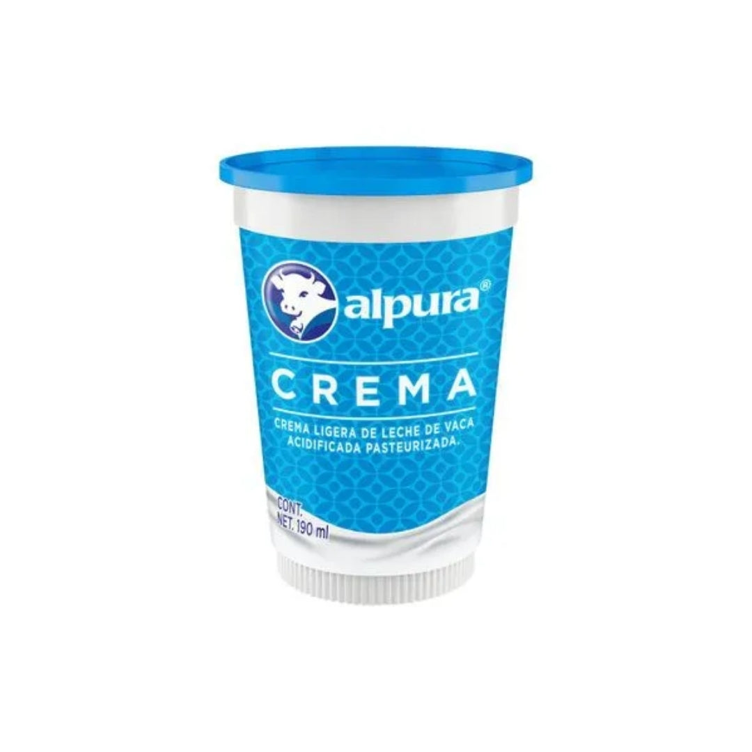 Crema Alpura Baja En Grasa 190 Ml