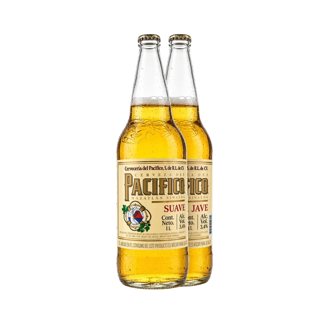 Cerveza Pacifico Clara Suave 1 Lt (12)