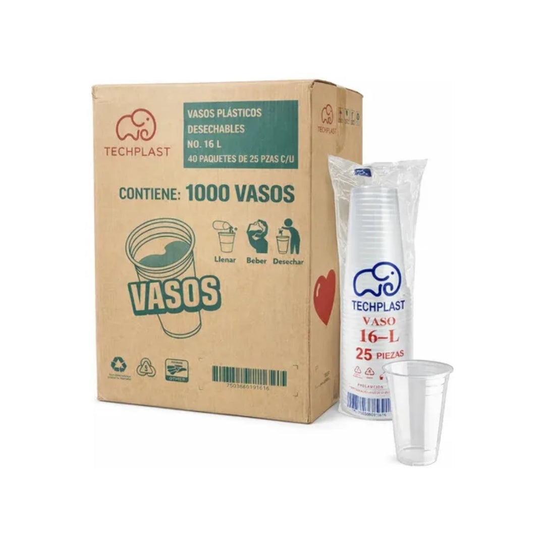 Vasos TechPlast #16 L 25 Pz (40)