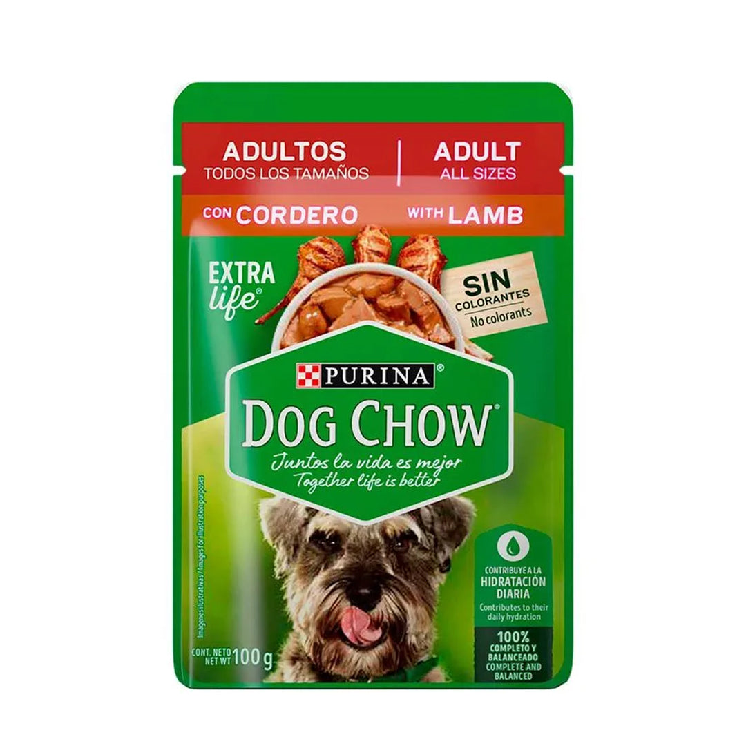 Alimento Perro Sobre Dog Chow Adu. Cordero 100Gr