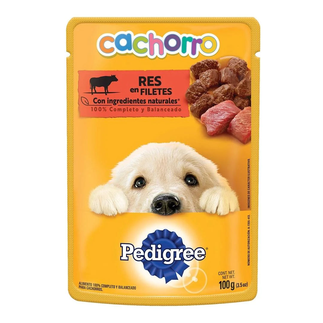 Alimento Perro Sobre Pedigree Cachorro Res 100Gr