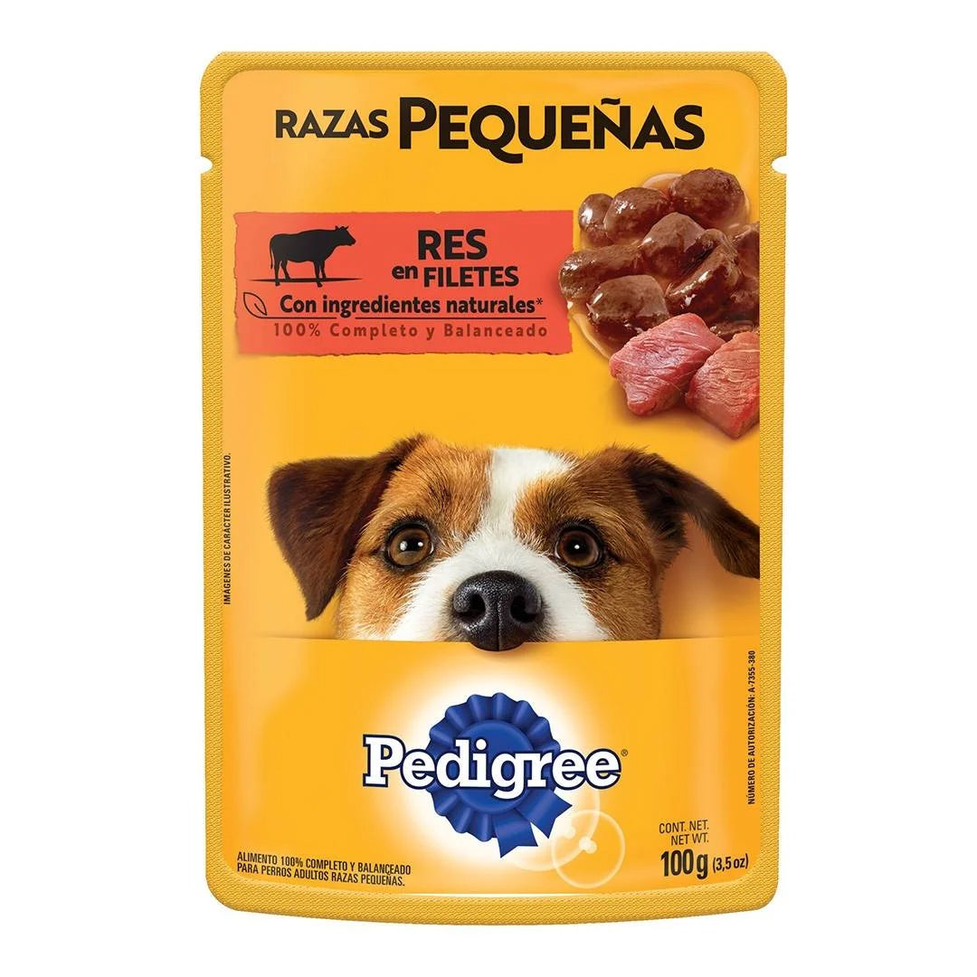 Alimento Perro Sobre Pedigree Razas Pequeñas Res 100Gr