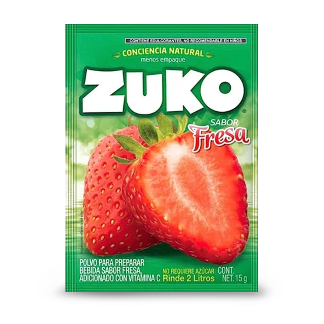 Bebida En Polvo Zuko Fresa 15Gr.