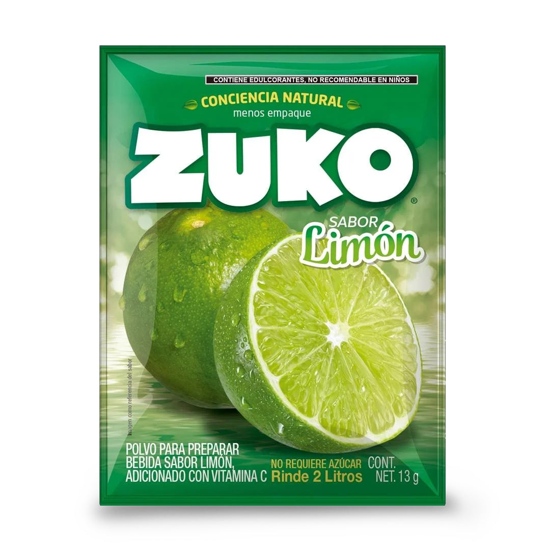 Bebida En Polvo Zuko Limon 15Gr.