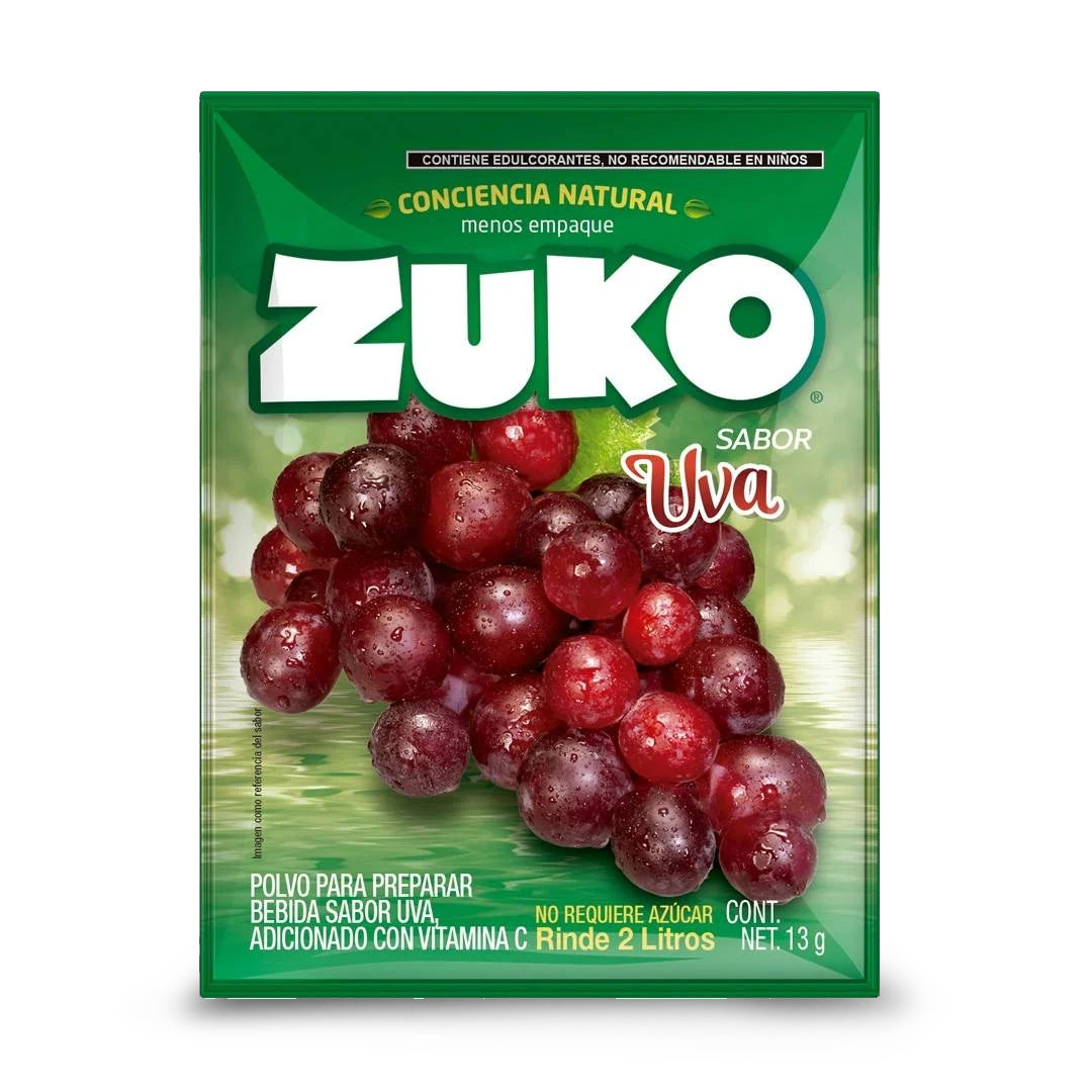 Bebida En Polvo Zuko Uva 13 Gr.