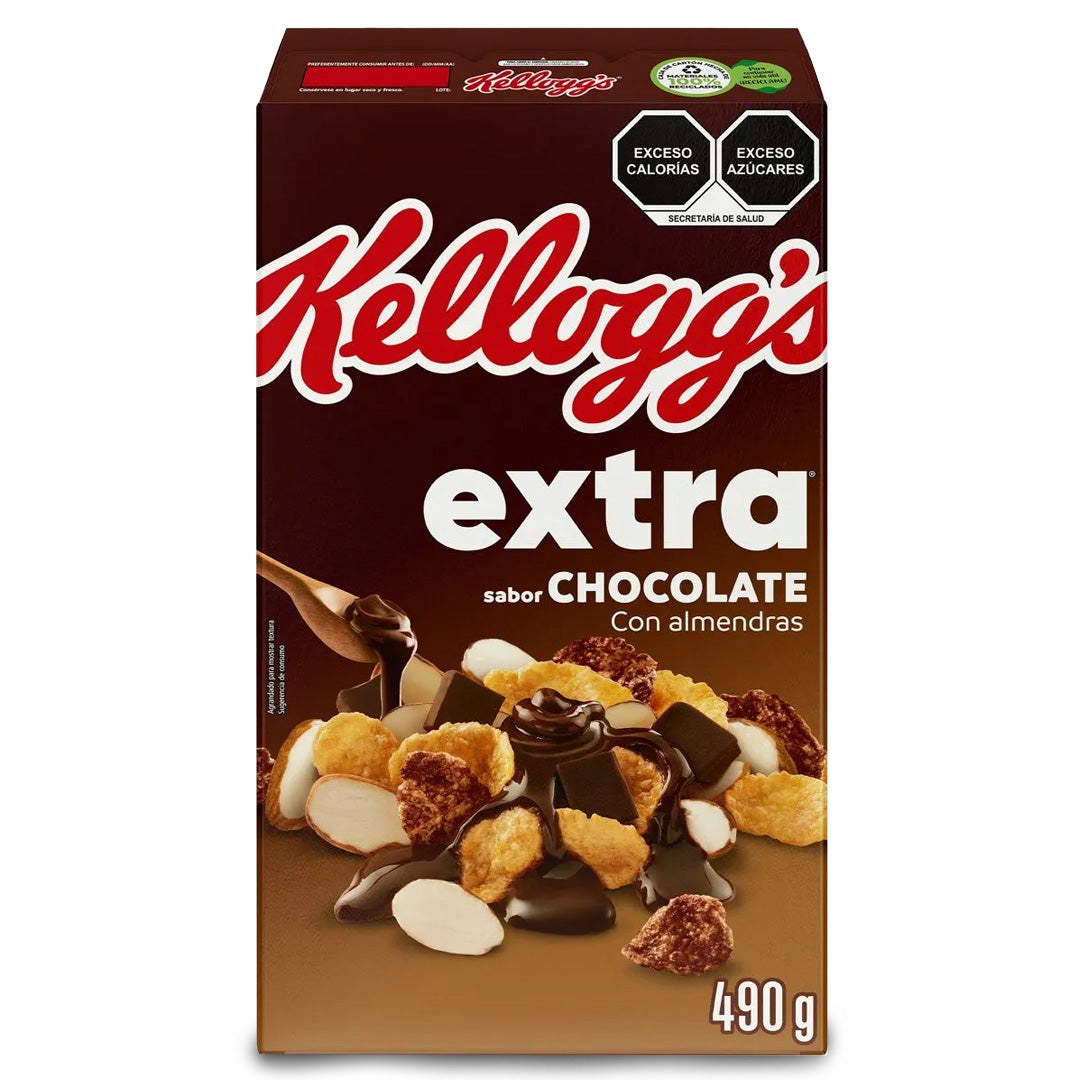 Cereal Kelloggs Extra Chocolate C/Almendra 490 Gr