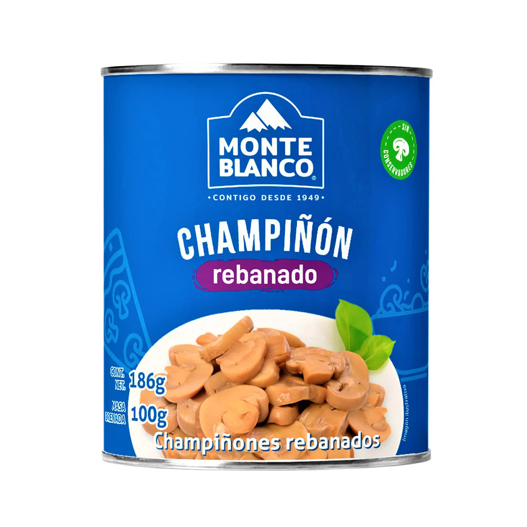 Champiñones Monte Blanco Rebanado 186 Gr
