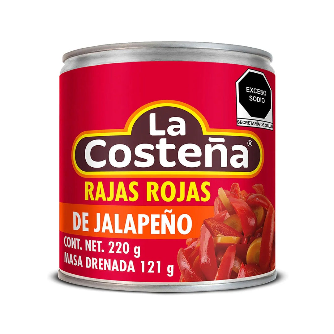 Chiles En Lata Costeña Rajas Rojas 220 Gr