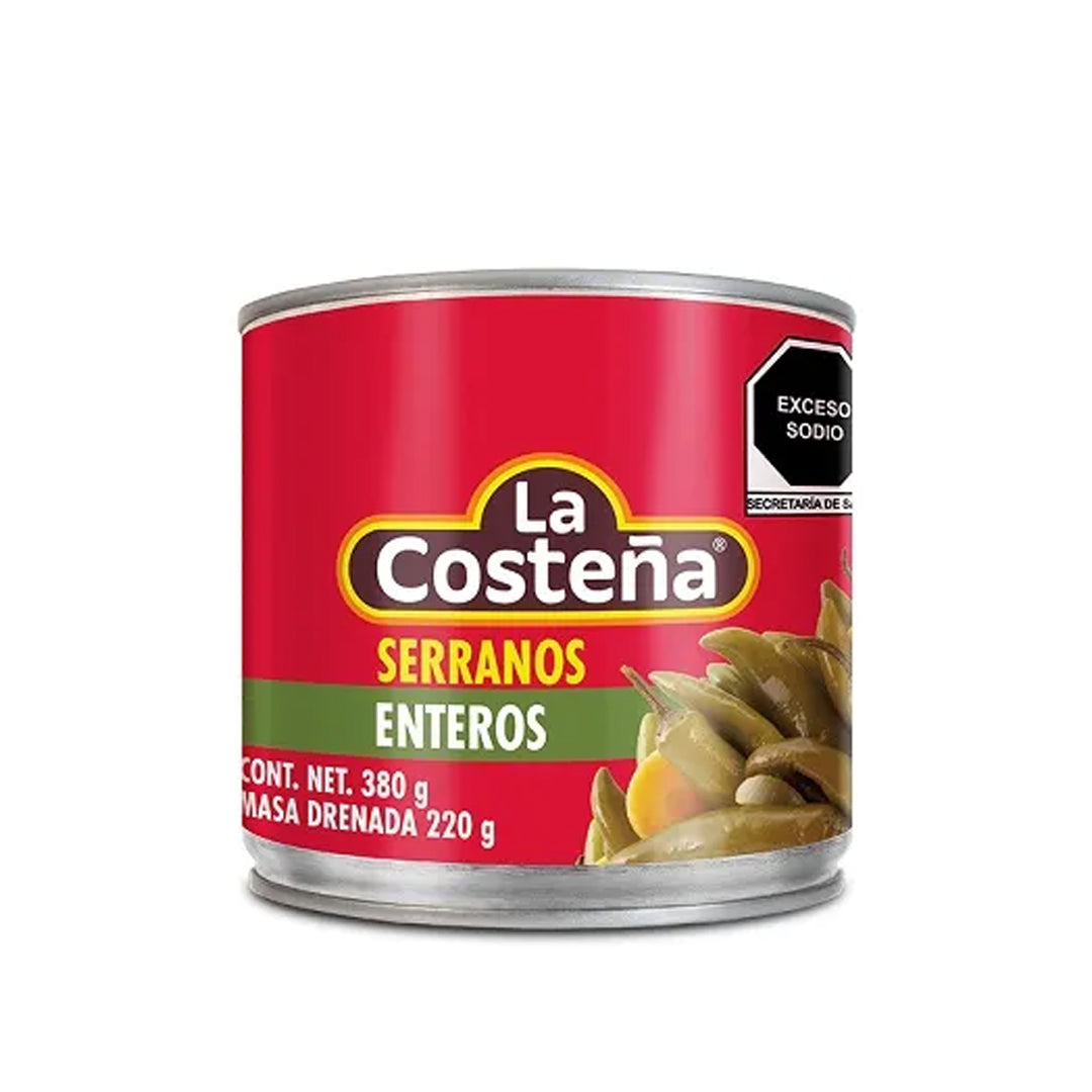 Chiles En Lata Costeña Serranos 380 Gr