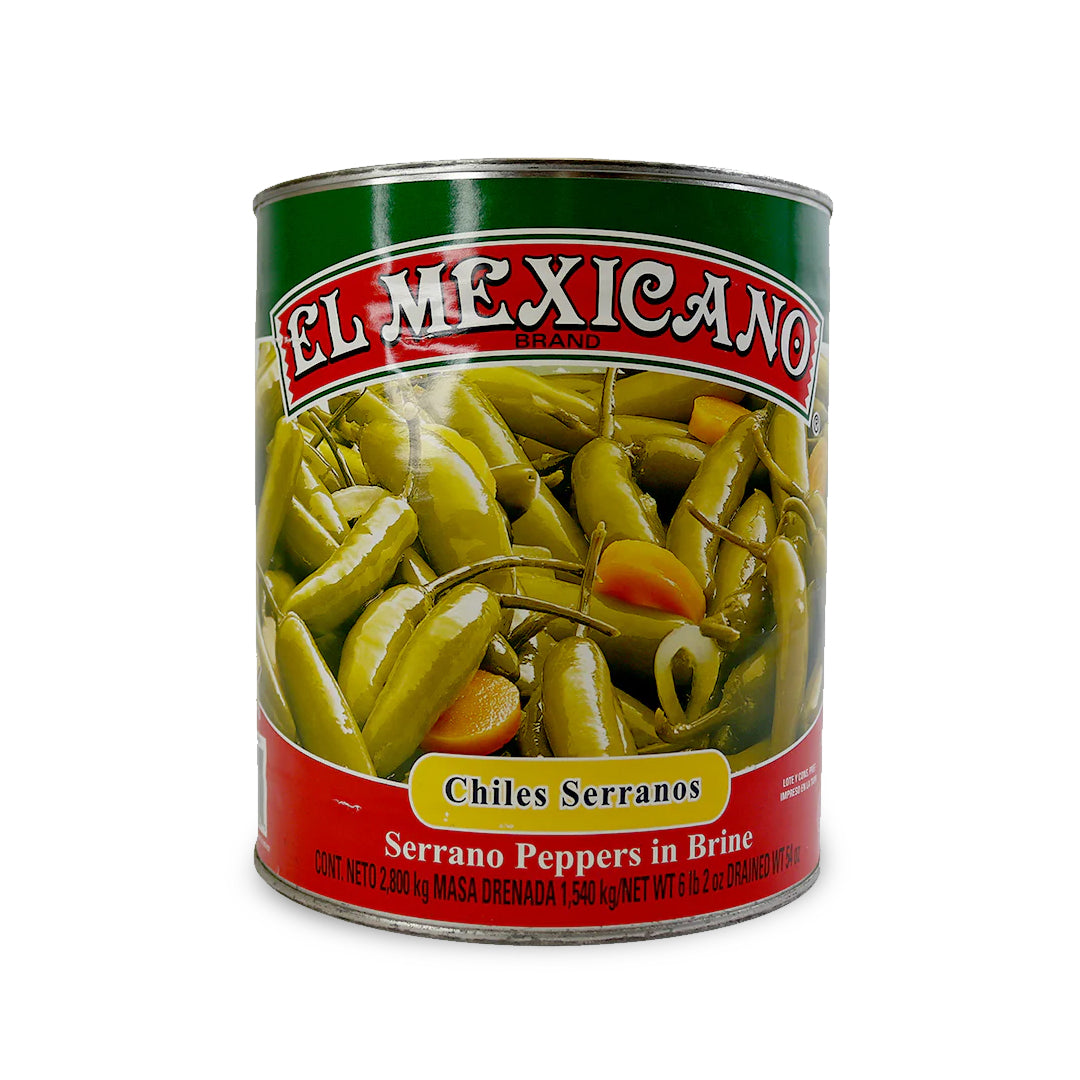 Chiles En Lata El Mexicano Serranos 2.8Kg