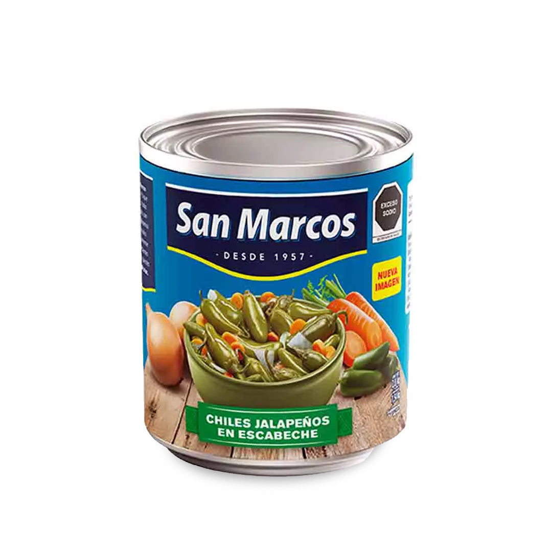 Chiles En Lata San Marcos Jalapeños 2.8Kg