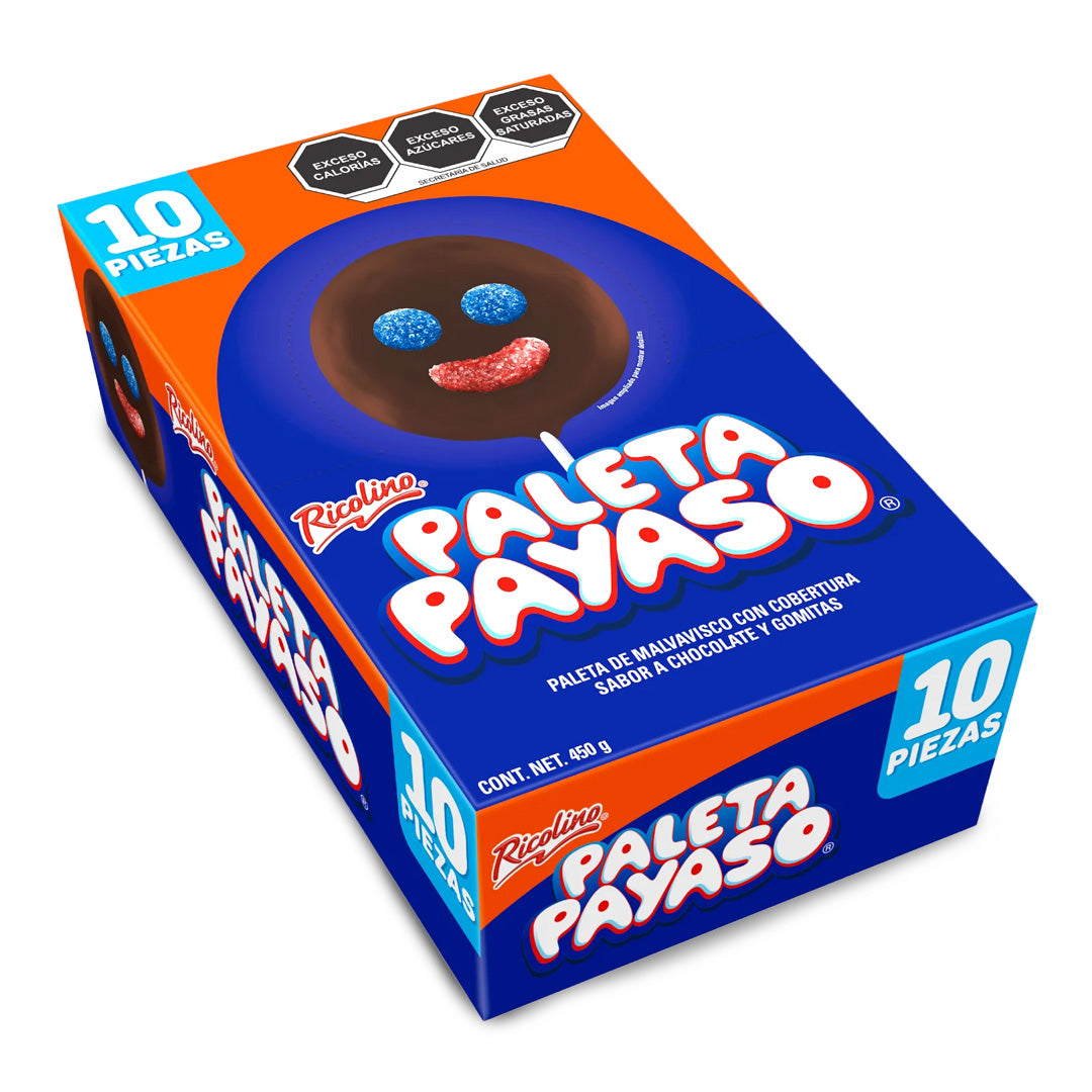 Chocolate Dulce Ricolino Paleta Payaso 12/10/45Gr