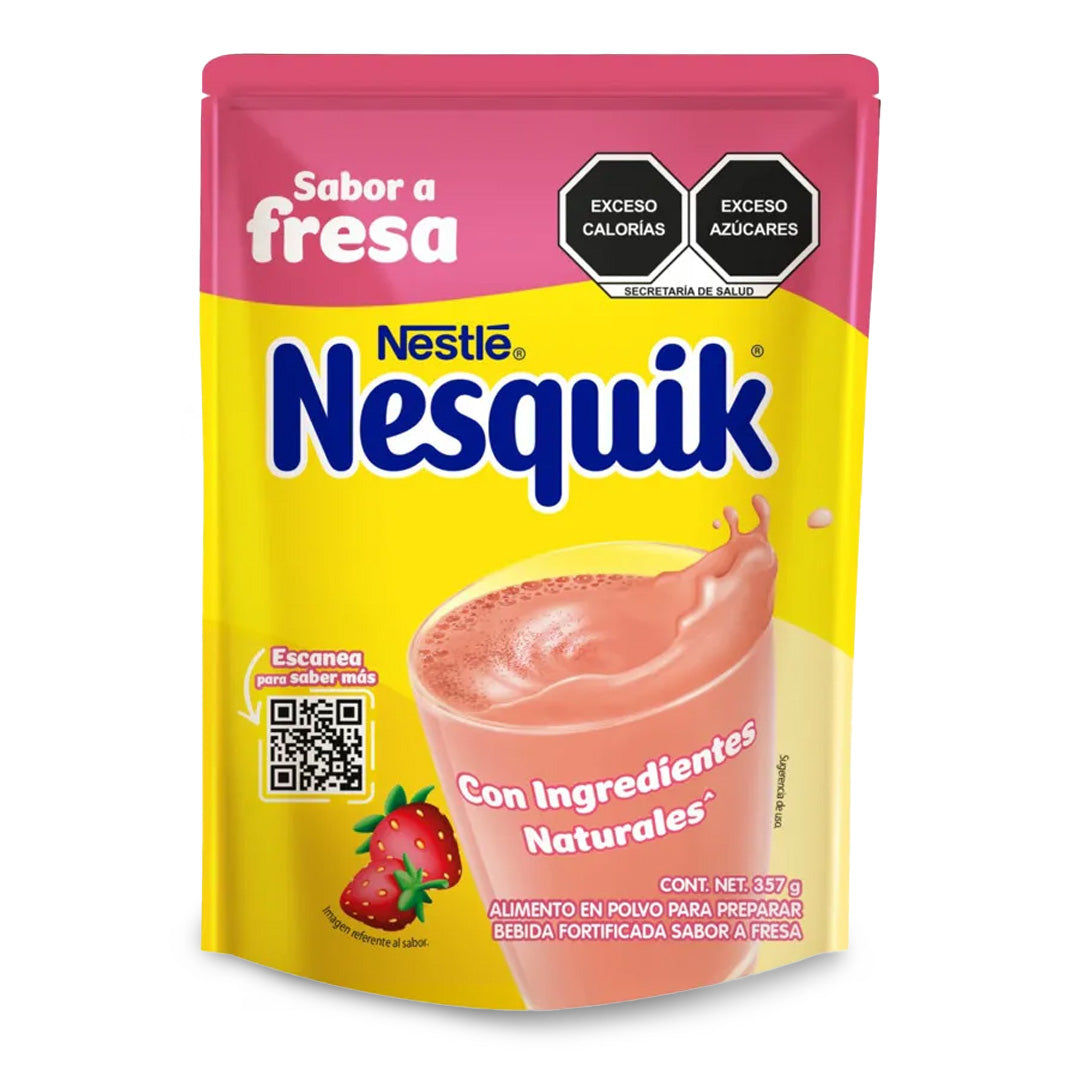 Chocolate En Polvo Nesquik Sobre Fresa 375 Gr