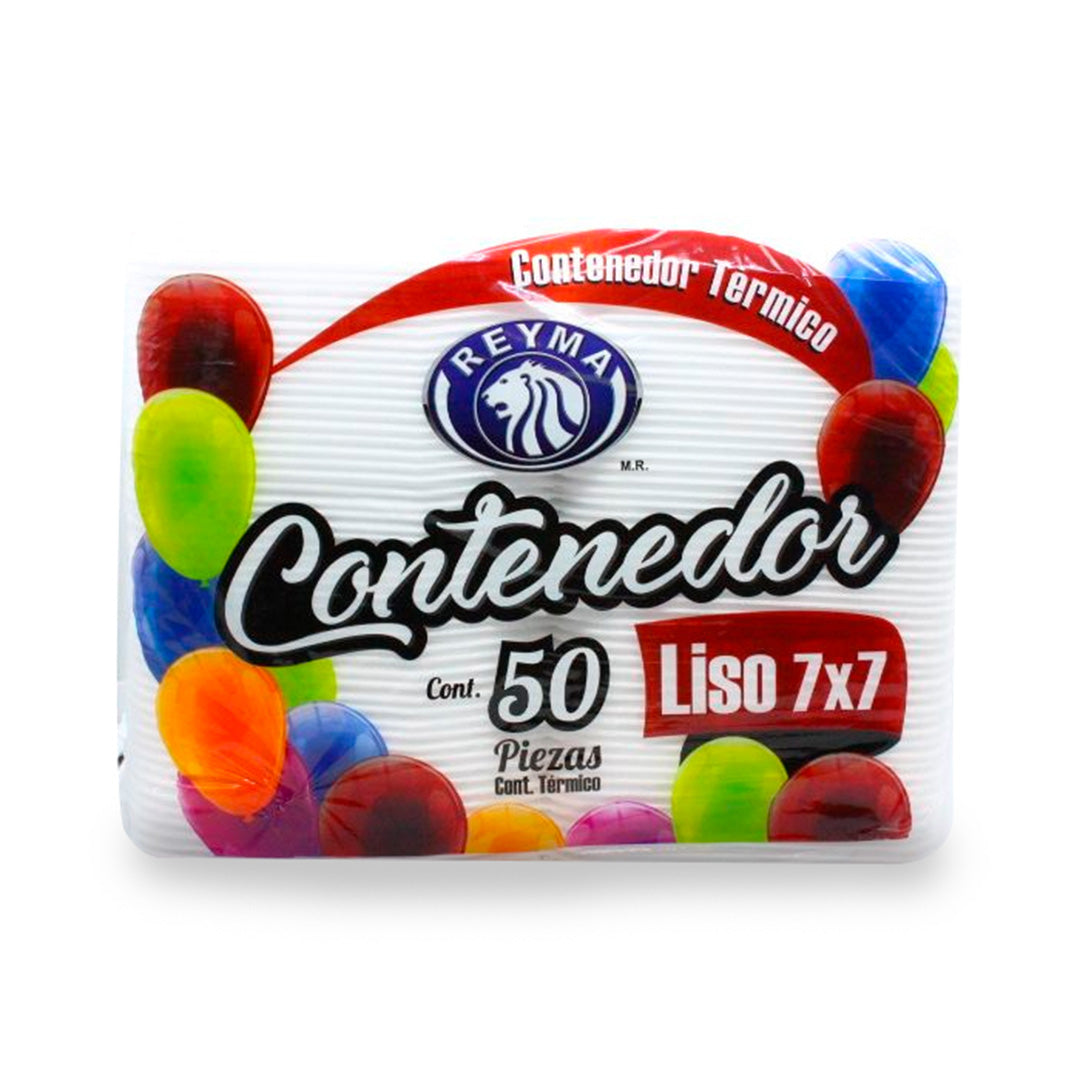 Contenedores Reyma 7X7 Liso 50Pz