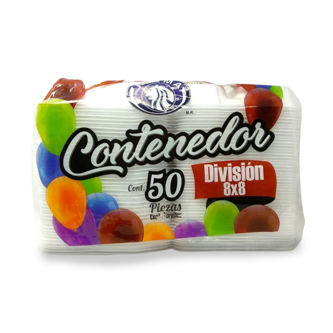 Contenedores Reyma 8X8 Div 50Pz