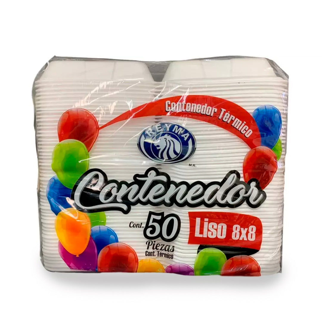 Contenedores Reyma 8X8 Liso 50Pz