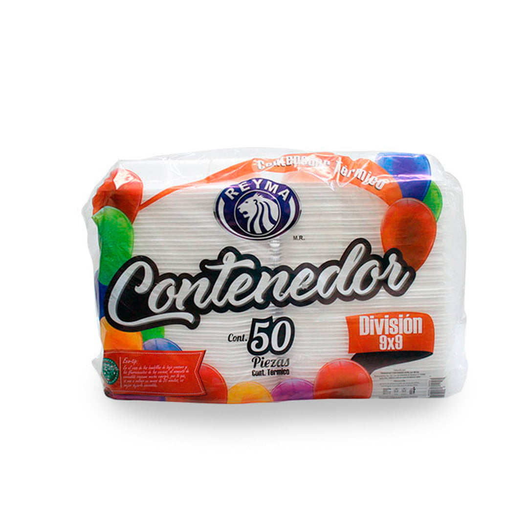 Contenedores Reyma 9X9 Div 50Pz