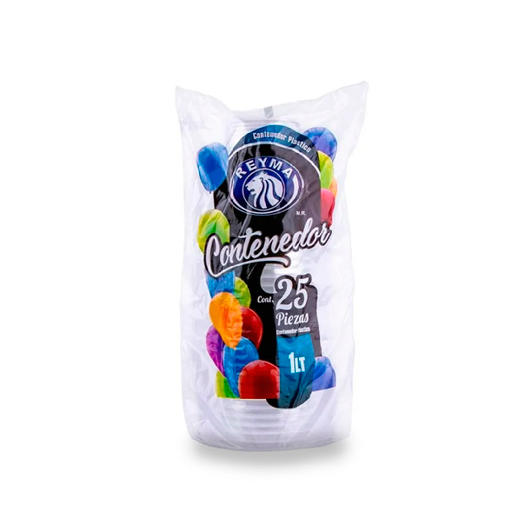 Contenedores Reyma Plastico 1 Lt 25 Pz