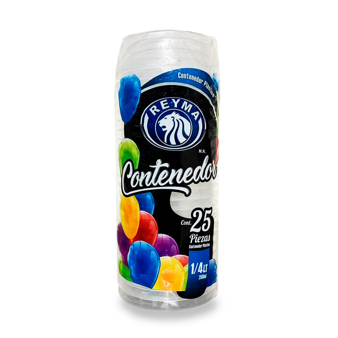 Contenedores Reyma Plastico 1/4 25Pzs