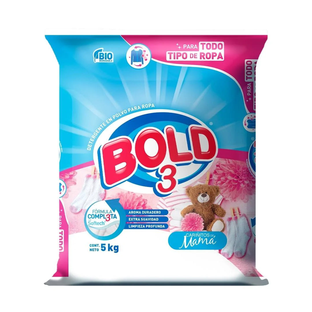 Detergente Ropa Bold 3 Cariñitos De Mama 5Kg