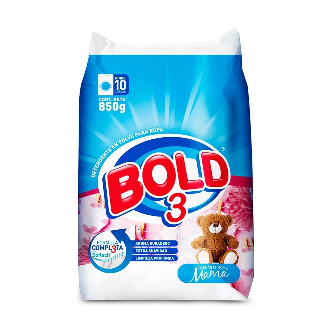 Detergente Ropa Bold 3 Cariñitos Mama 850 Gr