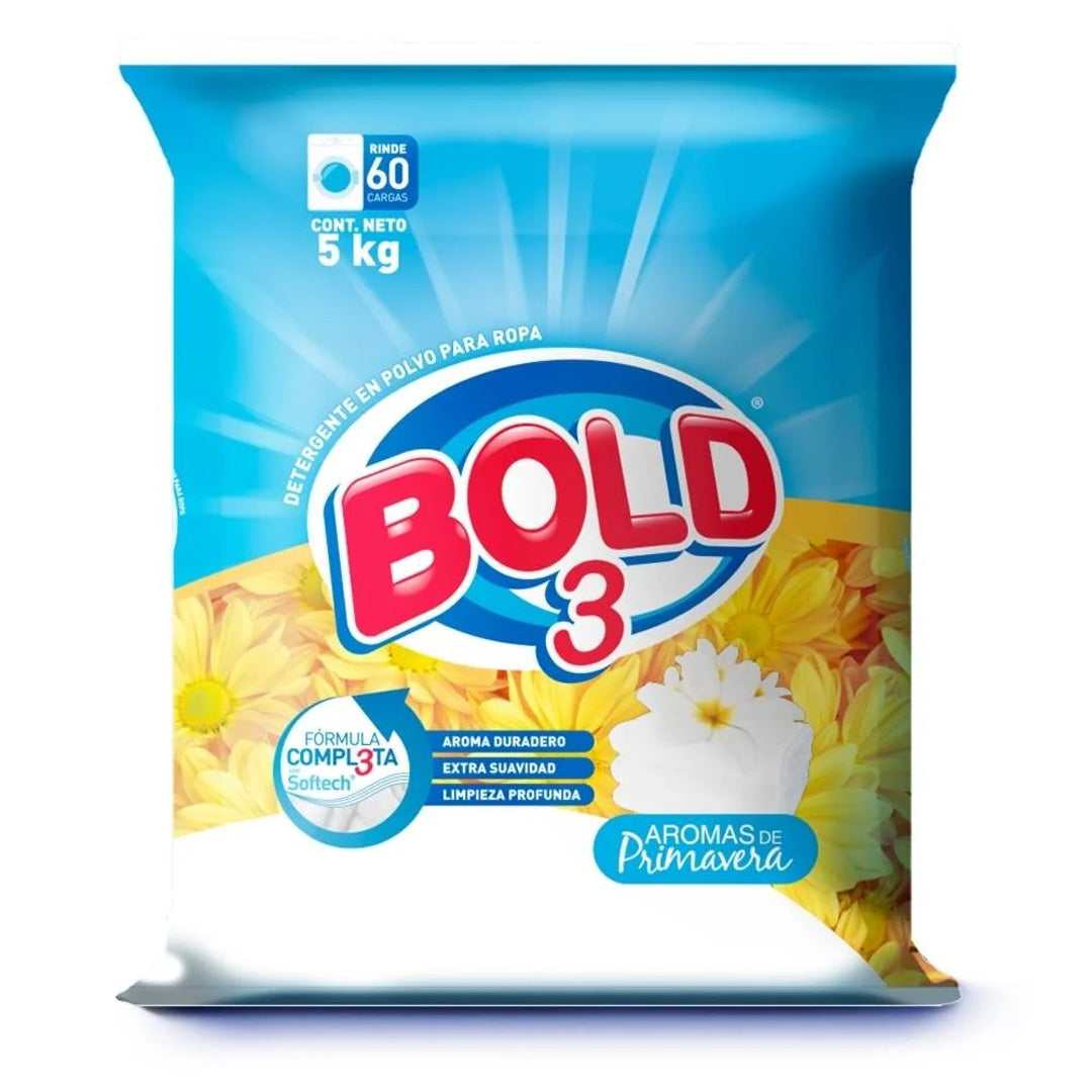 Detergente Ropa Bold 3 Primavera 5Kg