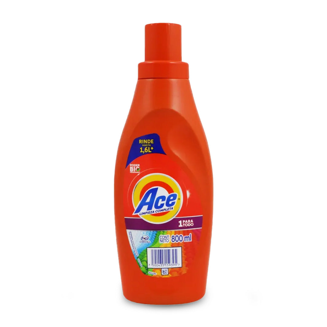 Detergente Ropa Liquido Ace 1 Para Todo 800 Ml