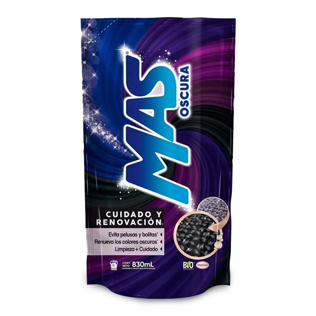 Detergente Ropa Liquido Mas Color Ropa Oscura 830 Ml