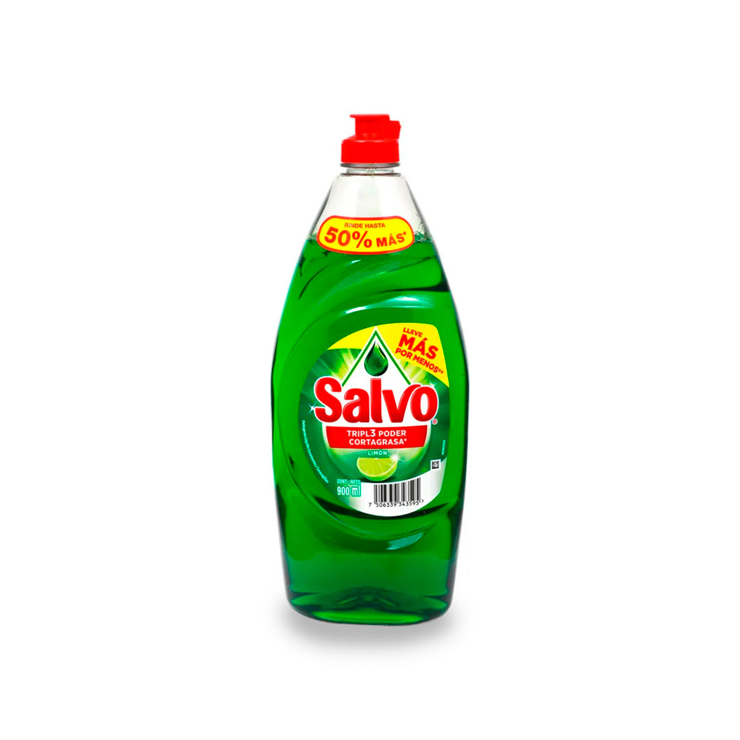 Detergente Trastes Liquido Salvo Limon 900 Ml